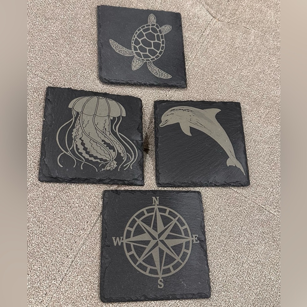 Slate Coaster Set